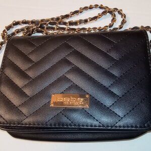 Bebe Black Quilted Crossbody Bag